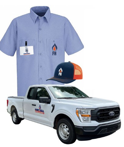 Fort Hill truck and uniform